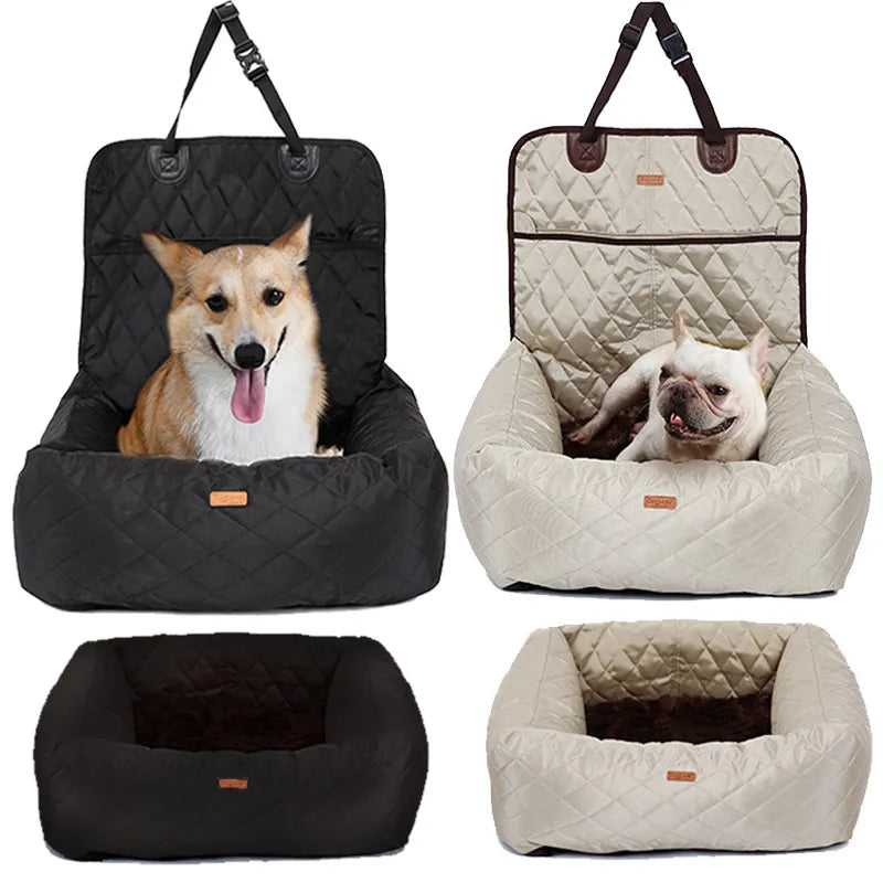 Siège auto matelassé pour chien Maison Poméra