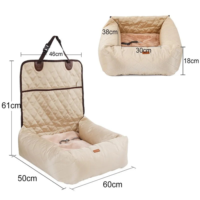 Siège auto matelassé pour chien Maison Poméra - vue 3