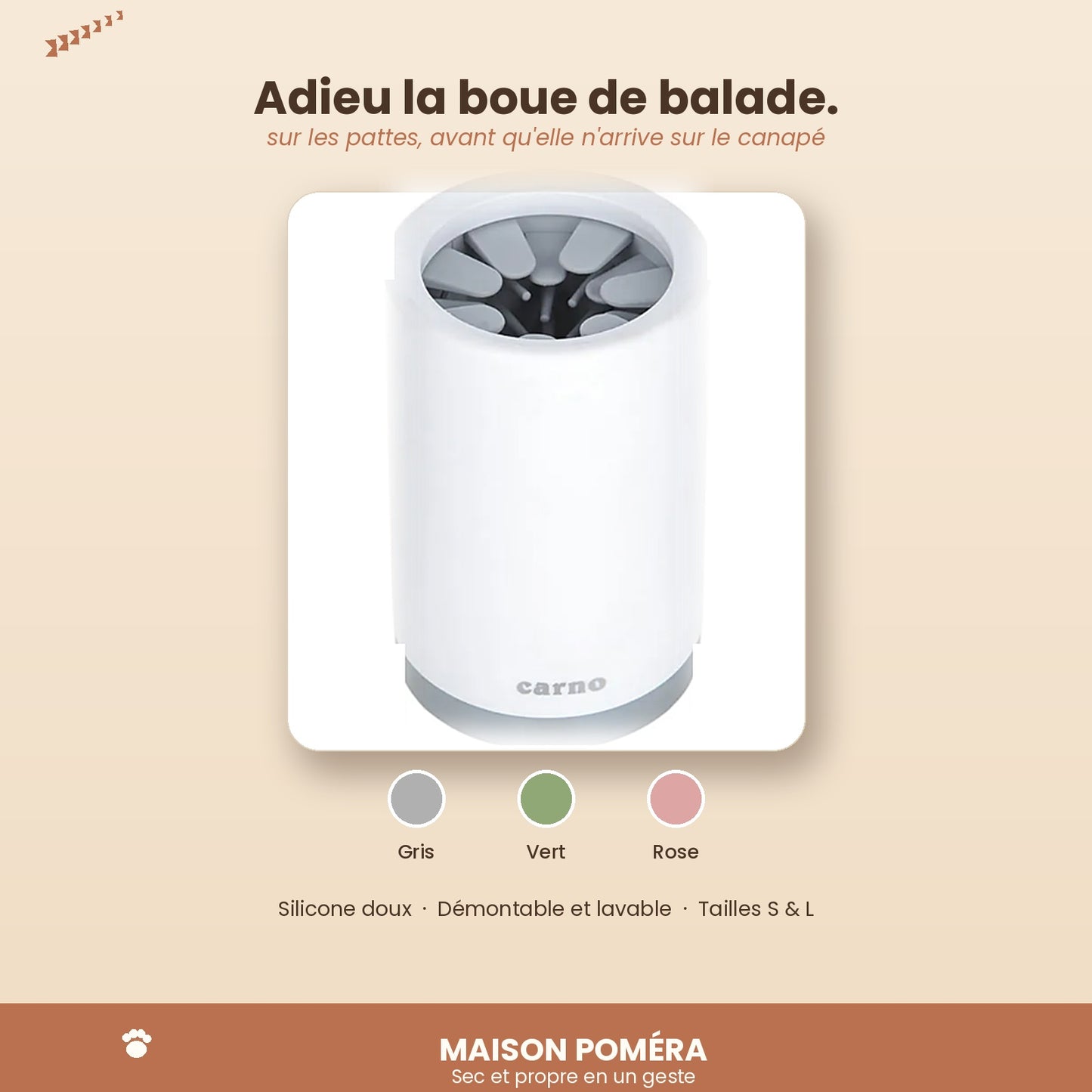 Lave-Pattes en Silicone Maison Poméra