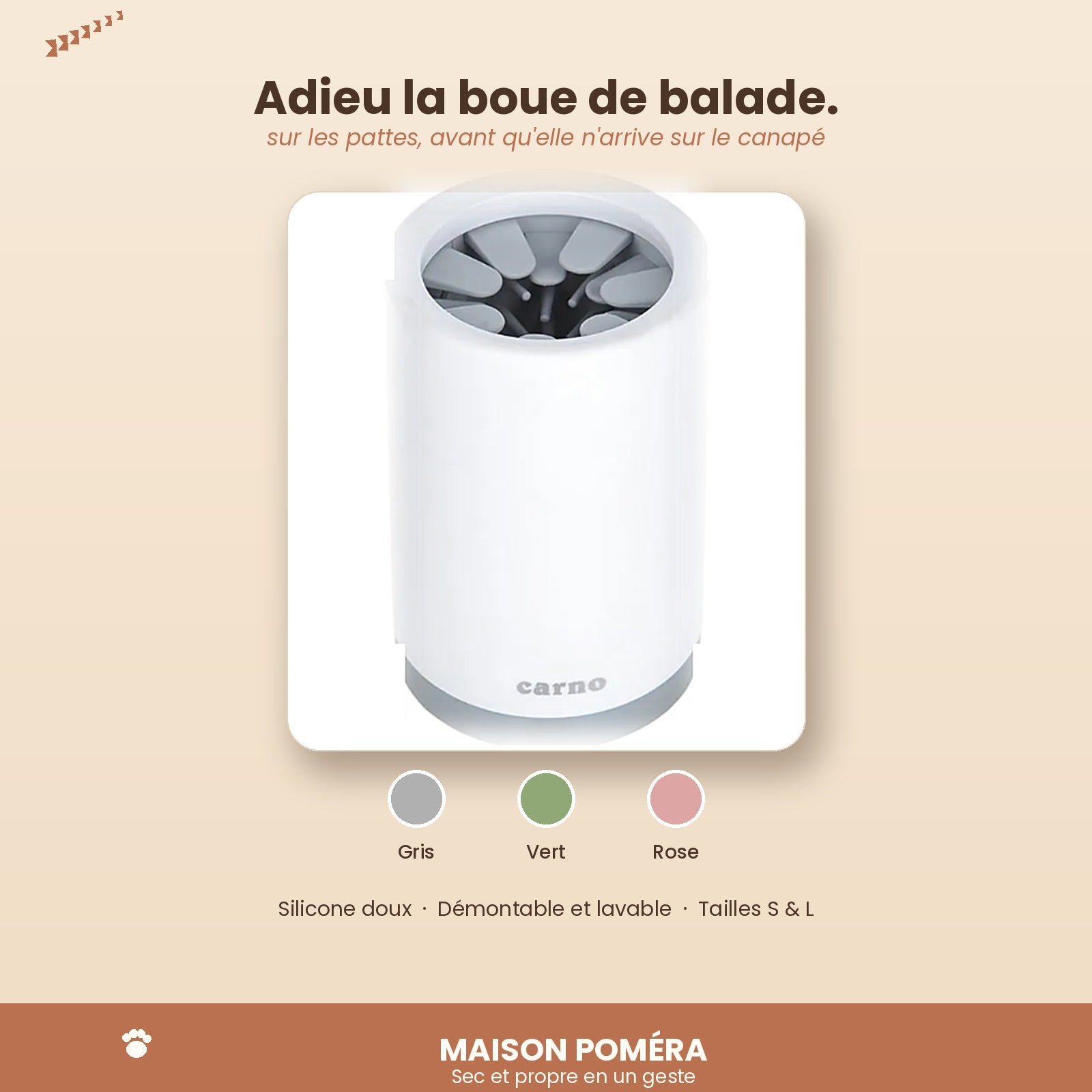 Lave-Pattes en Silicone Maison Poméra